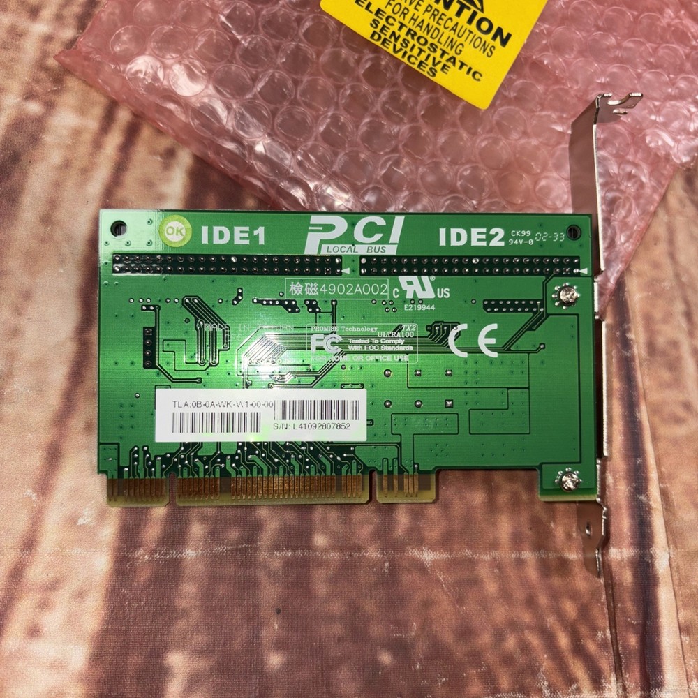 Promise Technologies Ultra 100 TX2 ATA/ATAPI Dual IDE Controller PCI Card