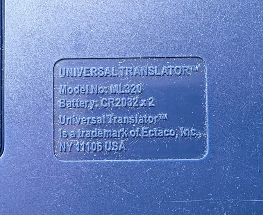 Vintage ECTACO ML320 Universal Translator – 10 Languages – Dictionary & Organize