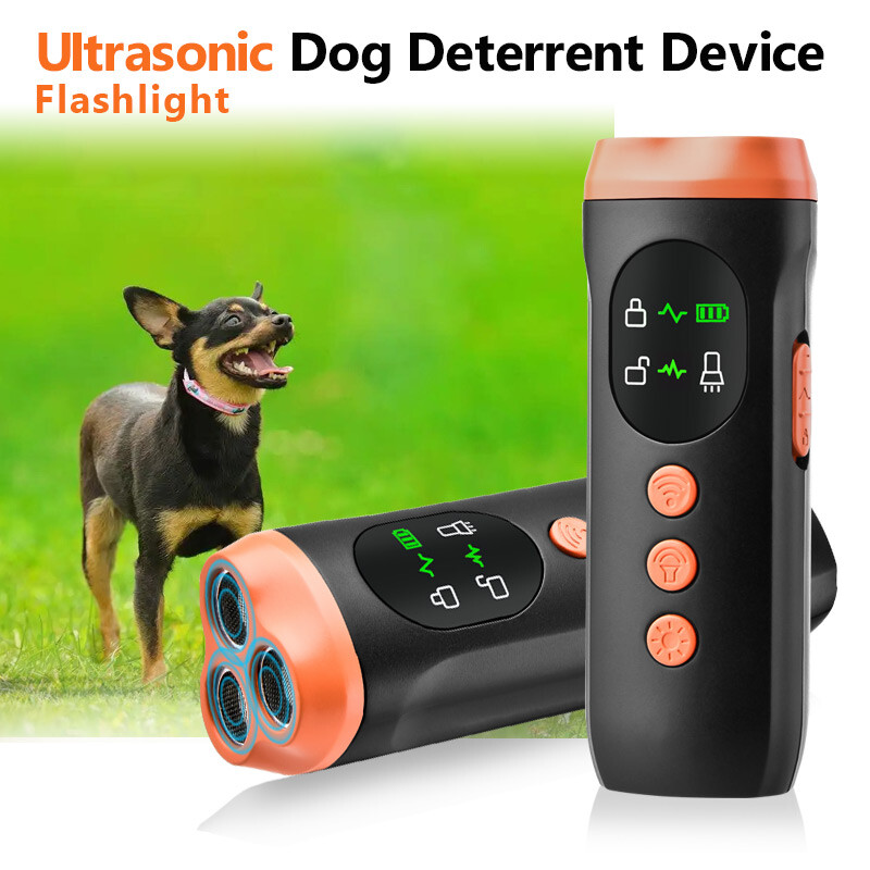 2025 Ultrasonic Dog Bark Deterrent Anti Barking Device Humane Pet Training Tool