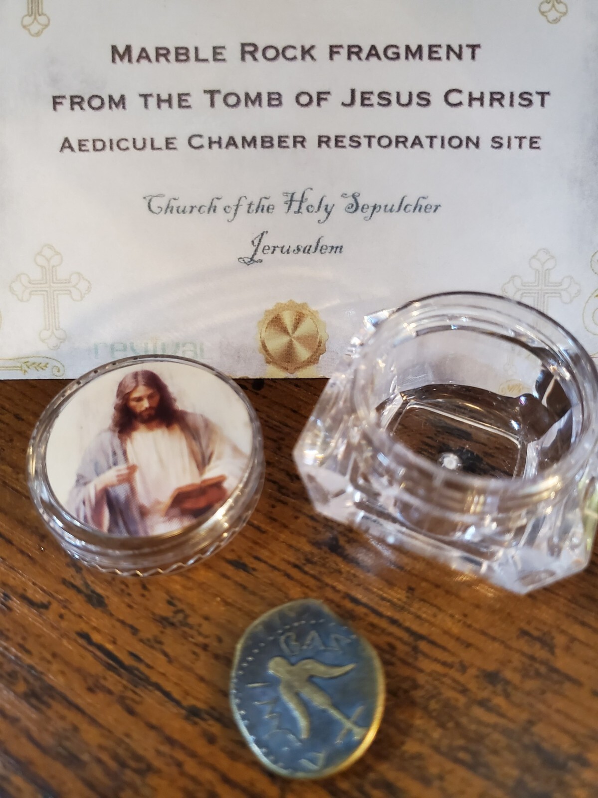 Tomb of Jesus Reliquary with Stone from Tomb of Jesus from Holy Sepulchre