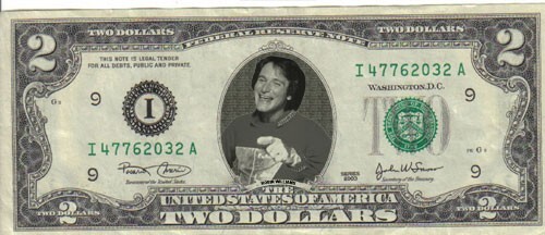 Robin Williams $2 Dollar Bill Mint! Rare! $1…