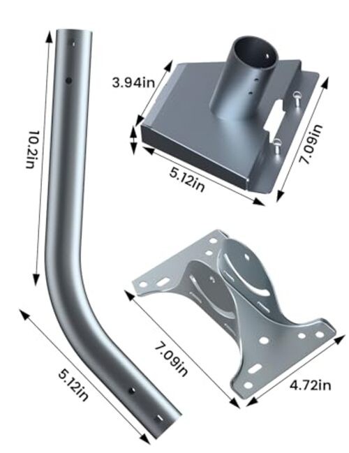 Precision Starlink Gen3 Antenna Mount – Multi-Angle Adjustable, Robust White