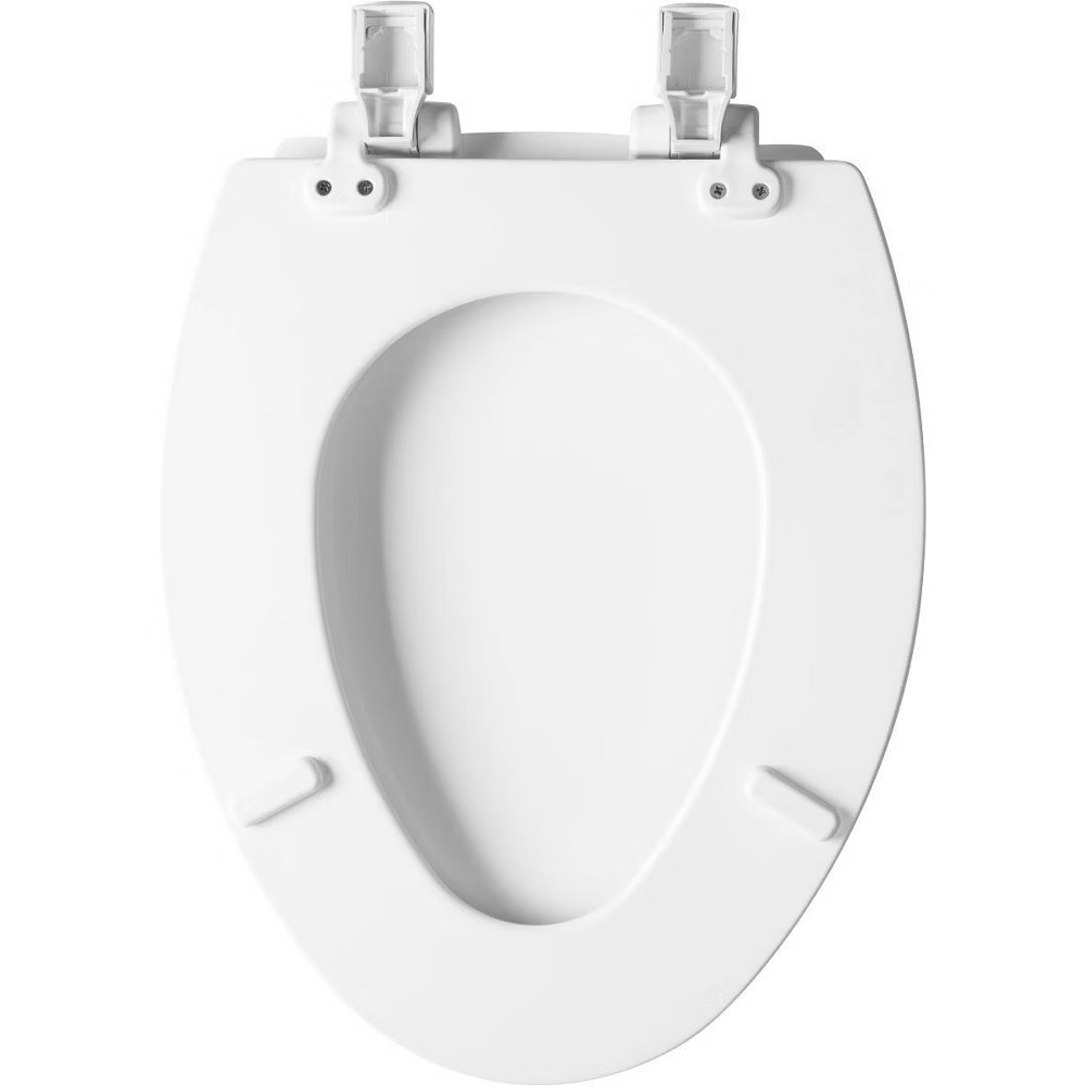 Kendall Never Loosens Elongated Enameled Wood Toilet Seat with Easy Clean and