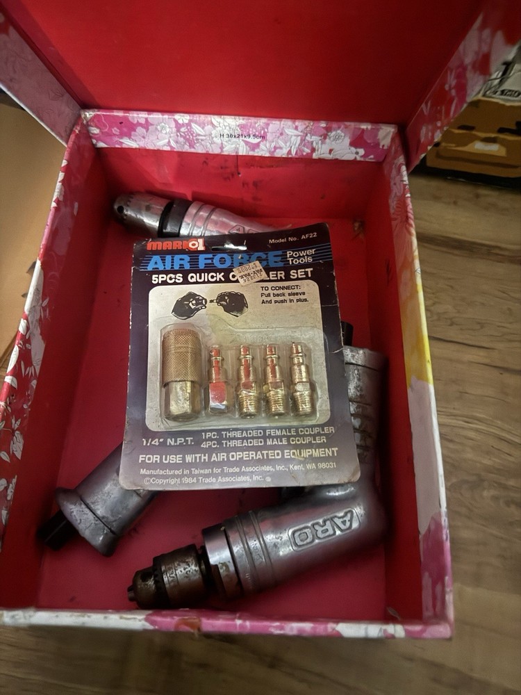 3 ARO Pneumatic Tools Straight Drills Used .