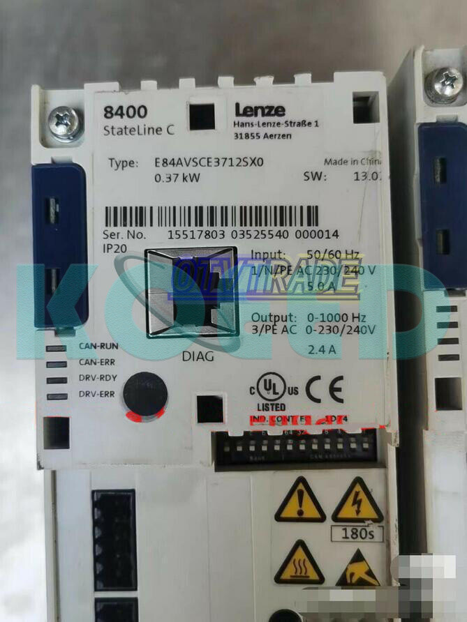 1PC Lenze inverter E84AVSCE3712SX0 0.37KW TESTED Used