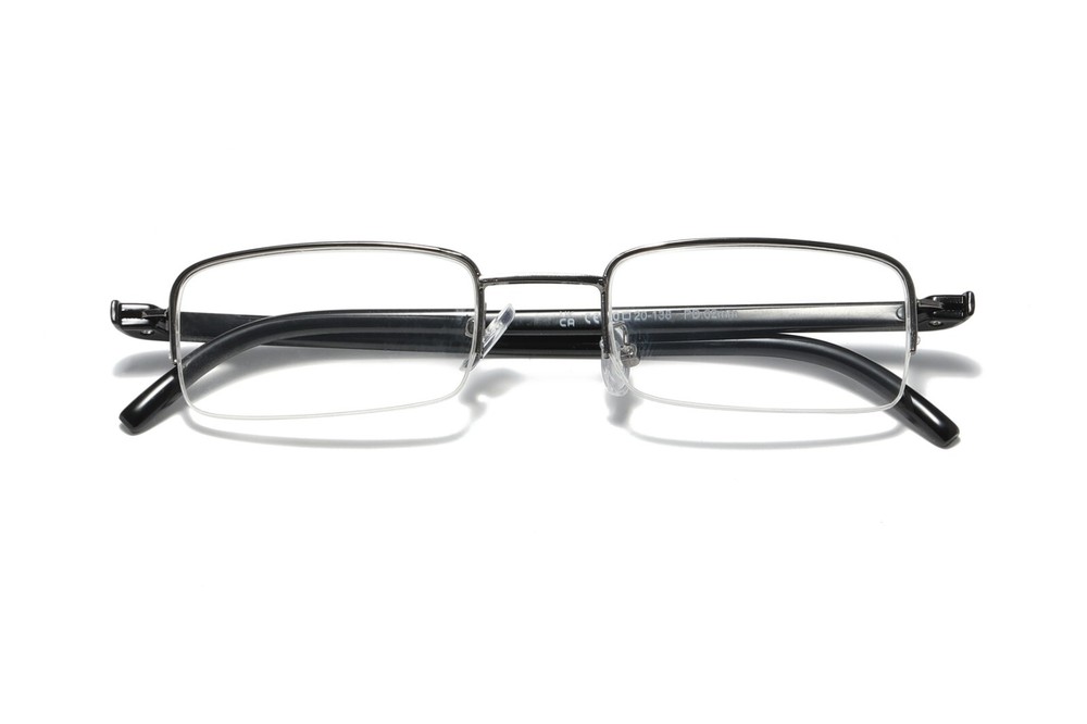 8 Pairs Mens Half Frame Lightweight Rectangular Reading Glasses Classic Readers