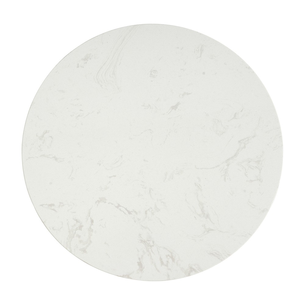 13.78 Inch Marble Sofa Side Table Modern Round Accent Table For Small Spaces