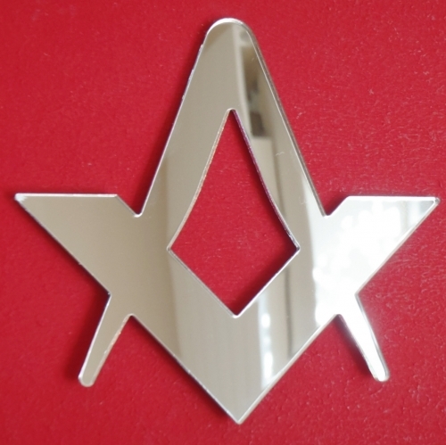 Freemasons Compass & Set Square Acrylic Mirror (Several Sizes Available)