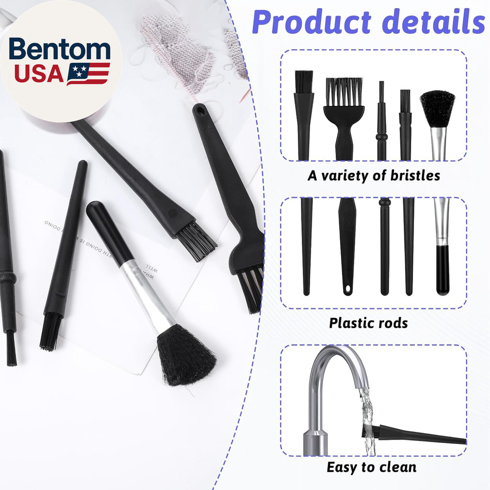 5 PCS Nylon anti Static Dusting Brush, Mini Keyboard Cleaning Brushes Kit Electr