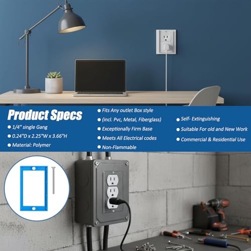 4PCS Outlet Box Extender, 1/4Inch Electrical Box Extender, Receptacle