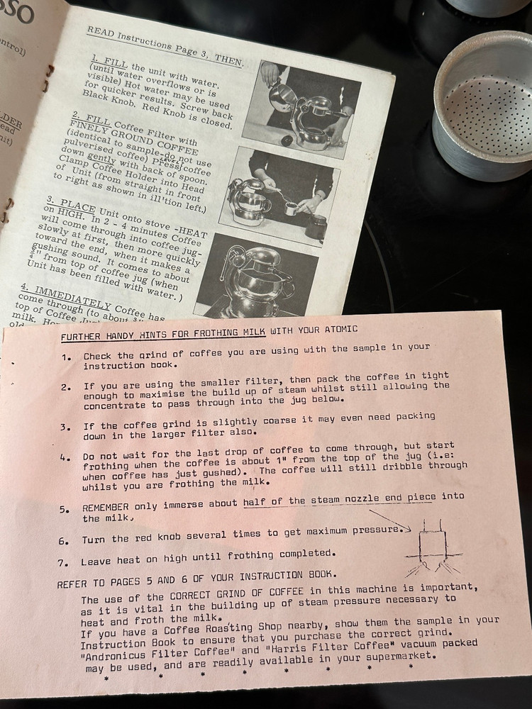 Genuine vintage Atomic Coffee Maker