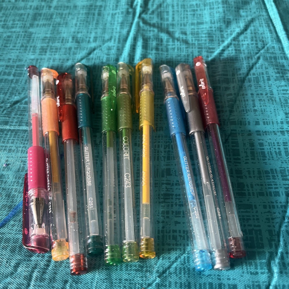 Color it glitter pens/ pack of 10/ used
