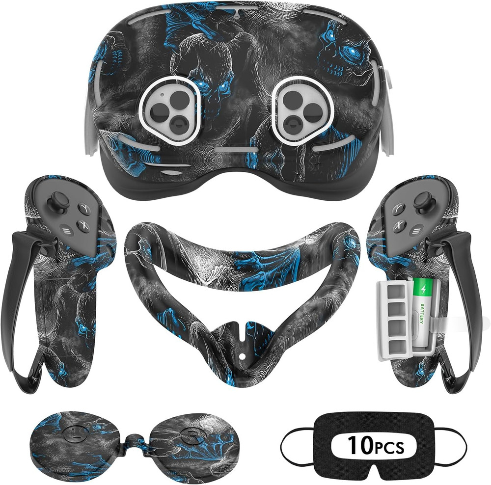 Silicone Cover Set Compatible with Oculus/Meta Quest 3S, VR Accessories for Meta