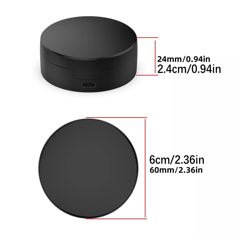 Portable Black Type-C 12-13# Smart Ring Charger Charging Case For RingConn