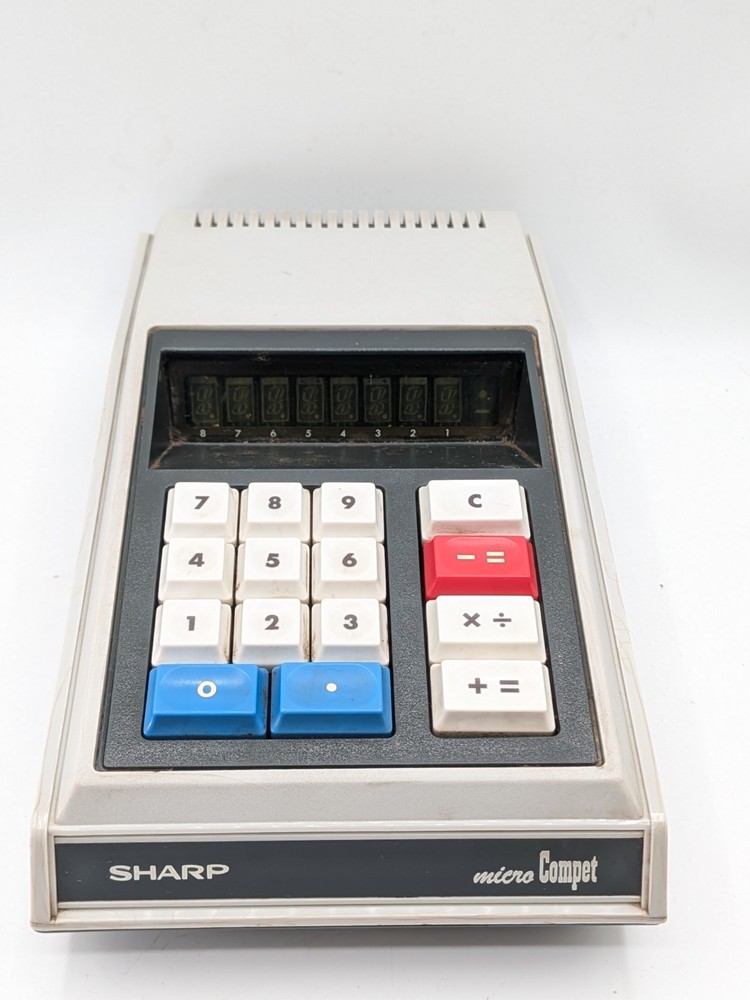 Sharp QT-8D Micro Compet Electronic Desktop Calculator Made in Japan
