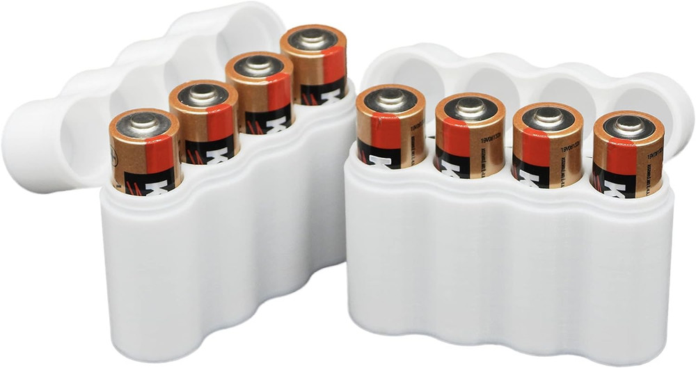2 Pack AA Battery Case Soft Durable Material Holds 4 Batteries New