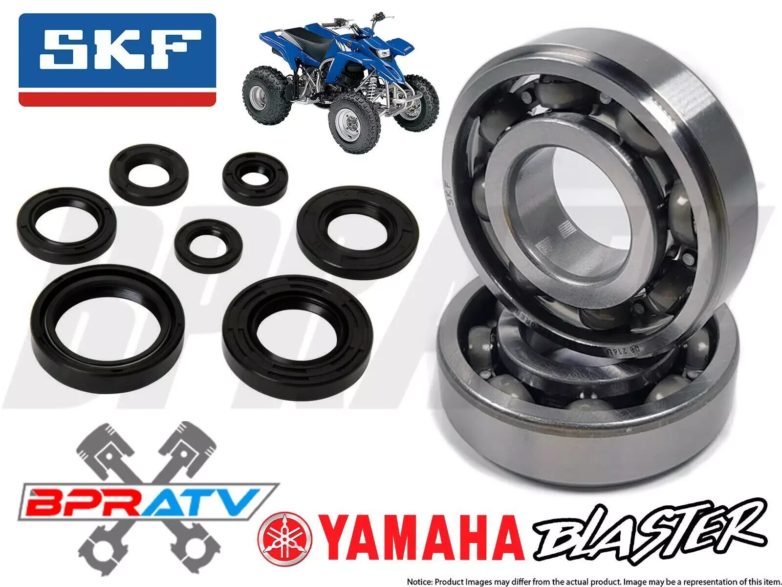 Yamaha Blaster YFS200 68mm Big Bore Cylinder Wiseco Hot Rods Crank Rebuild Kit🔥