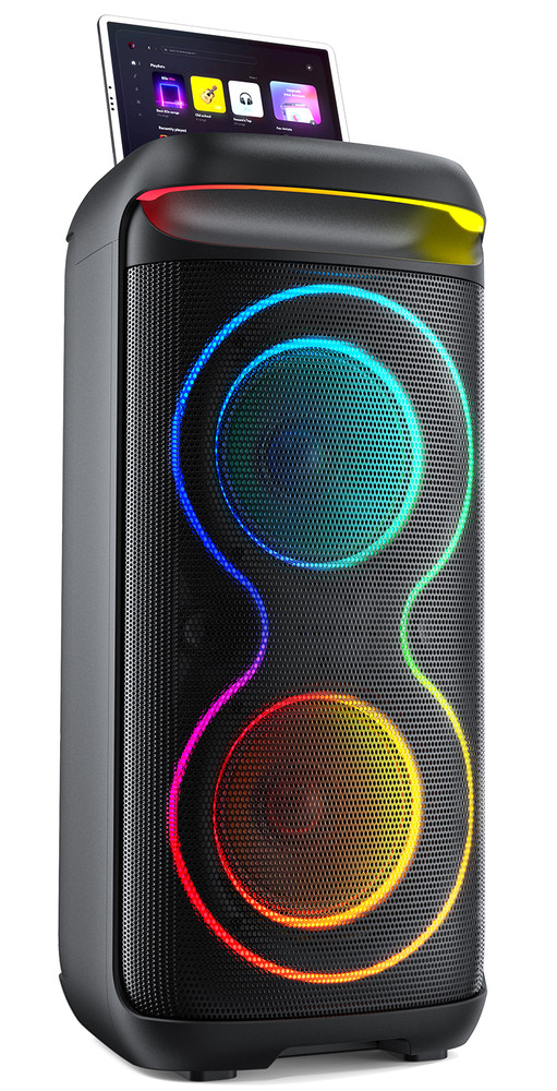 JYX Karaoke Machine System with 2 Microphones +Remote Control Bluetooth Speaker