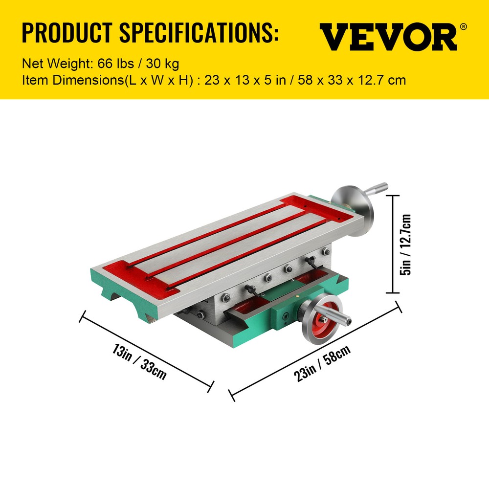 Compound Milling Machine Work Table 4Ways Move Cross Slide Bench Drill Fixture