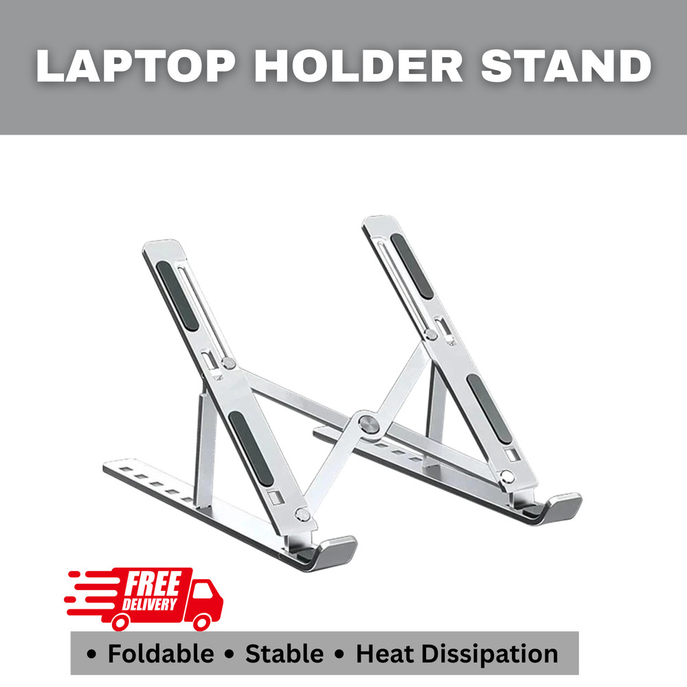 Adjustable Laptop Stand Aluminum Foldable Notebook Riser Ergonomic Holder Desk