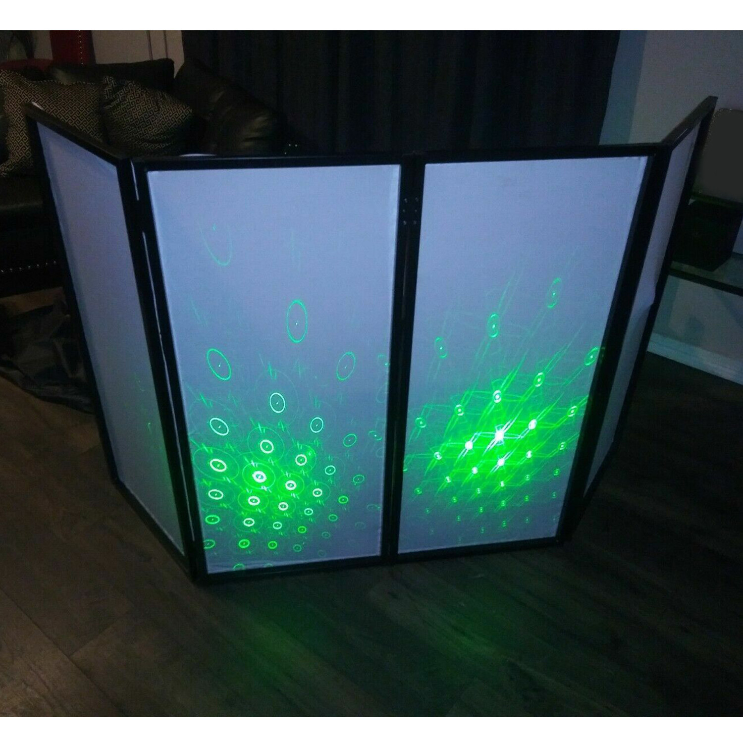 DJ Event Facade White/Black Scrim Metal Frame Booth +Travel Bag Case