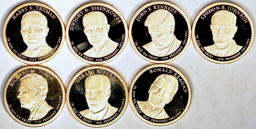 Complete Set Presidential Dollars Proof K9040