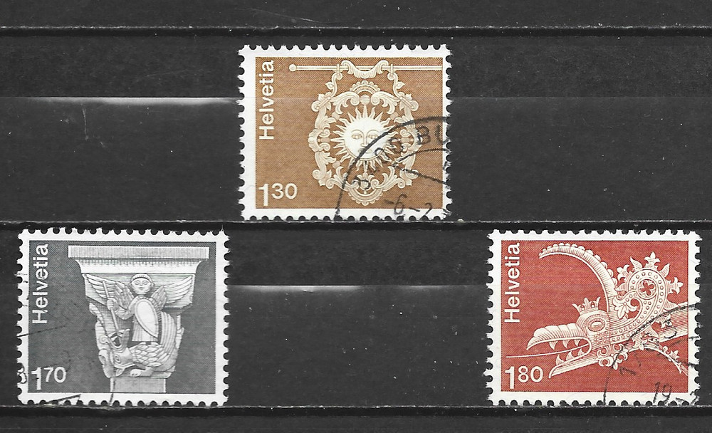 SWITZERLAND - 1973 Definitive Issues -   GOOD USED SET.