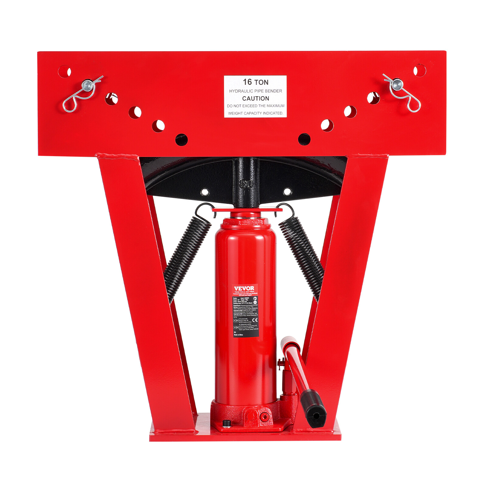Hydraulic Pipe Bender 16 Ton Manual Pipe Bending Tool with 8 Dies