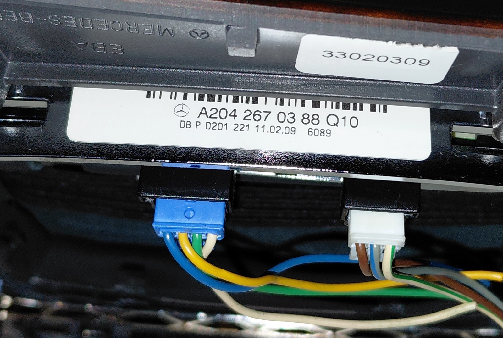 OEM 2008-2011 MERCEDES C300 Automatic Shift Knob Boot Bezel Wood Trim Shifter