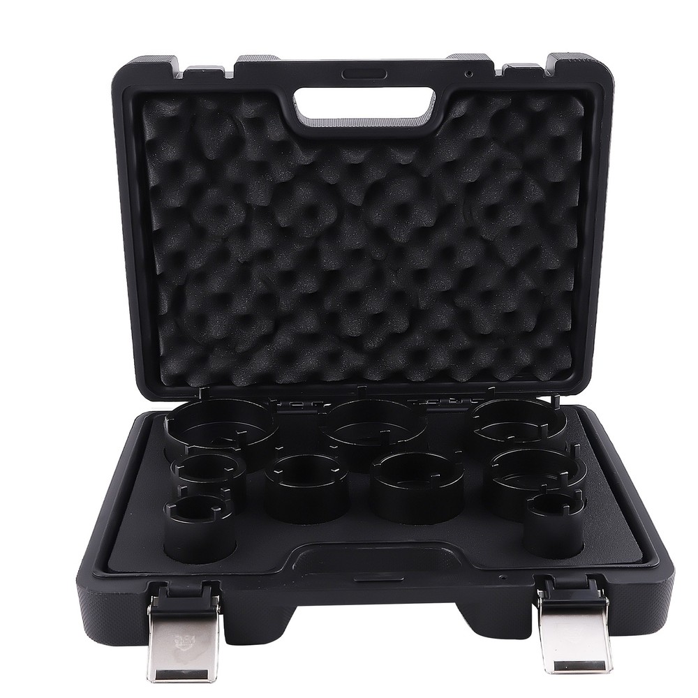 9X 1/2" 3/4" KM4-KM12 DRIVE GROOVED LOCK NUTS SOCKET SET & EXTERNAL TEETH