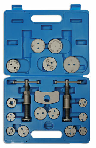 Laser 3835 Brake Caliper Rewind Tool Kit - 18 piece