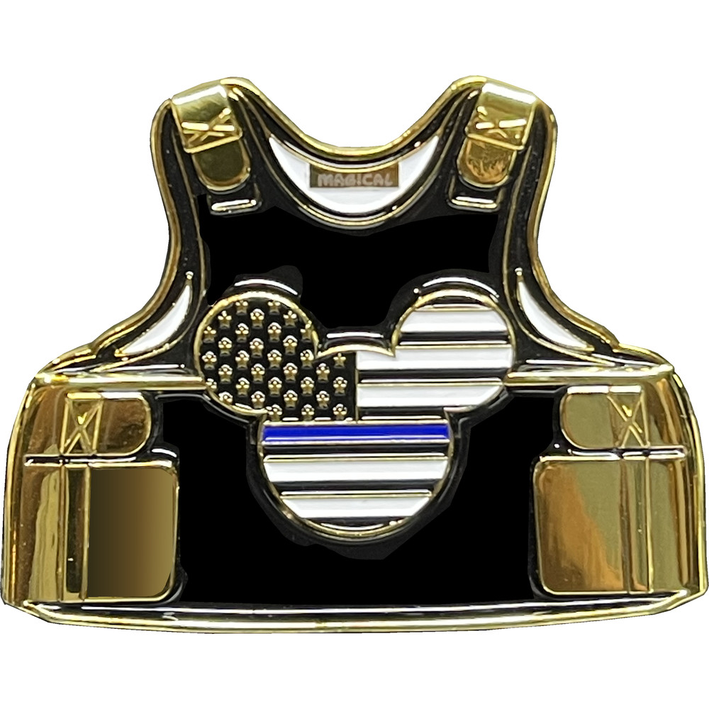 BL15-002 Thin Blue Line Mouse Park Security Challenge Coin