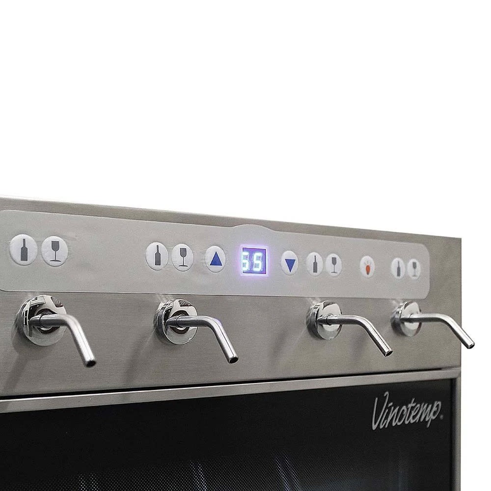 Vinotemp Four-Bottle Wine Dispenser Stainless Steel VT-Winedisp4 SS
