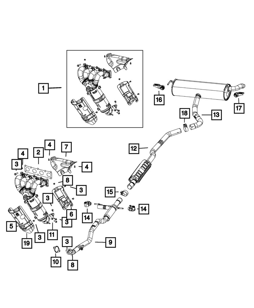 Genuine Mopar Exhaust Shield 68404378AA