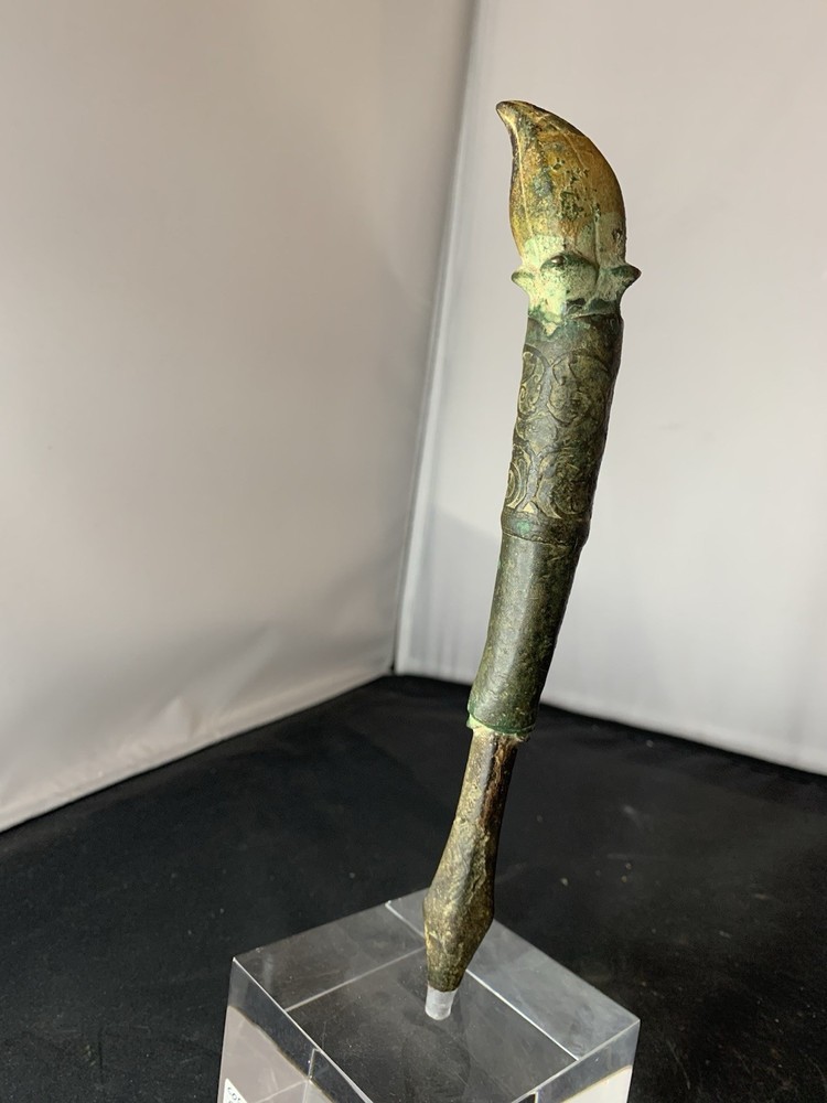 Antique Khmer bronze dagger knife