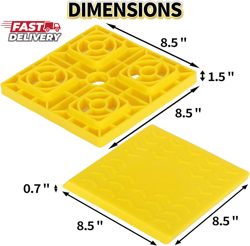 OULEME 12 Pack RV Leveling Blocks, Stackable Jack Blocks, Interlocking Leveling