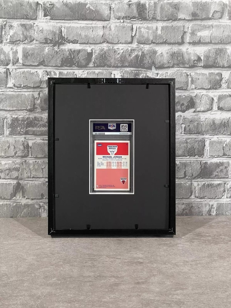 BLACK SHADOW BOX/FRAME FOR PSA OR BGS CARDS WITH CLEAR BACK - SEE BOTH SIDES!