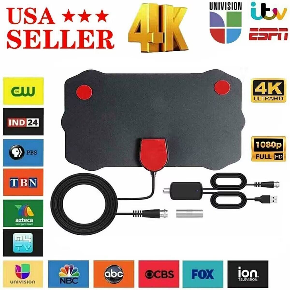 5600 Miles Digital TV Antenna Indoor HDTV Amplified Signal Booster 4K 1080P New