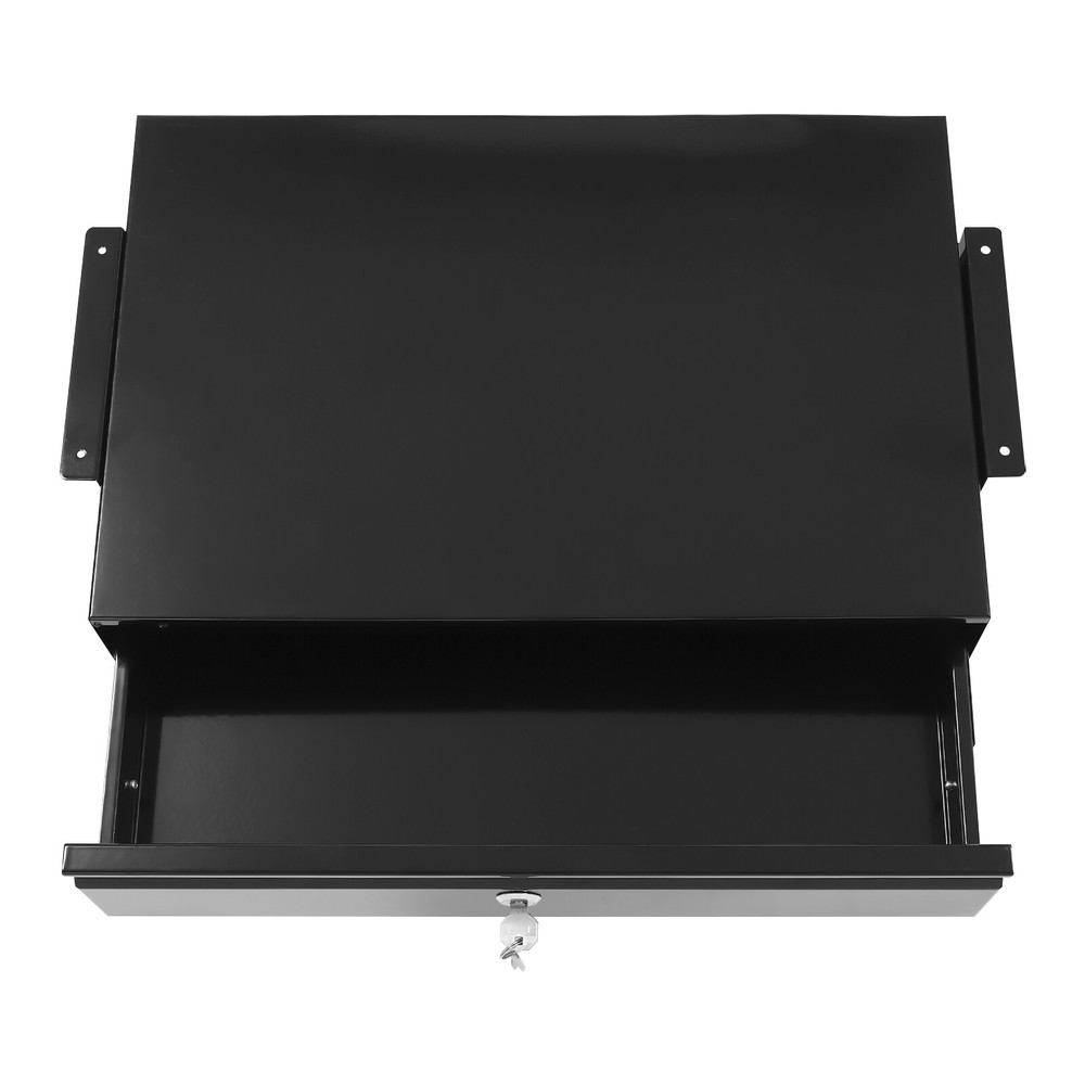 Sliding Pull-Out Under Desk Drawer with Lock for Organized Office Space