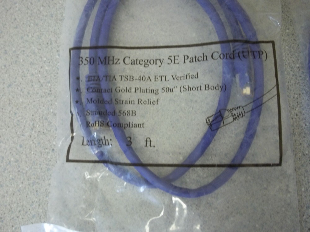 CAT 5E Patch Panel CAT 5E Patch Cords CAT 5E Modular Plugs