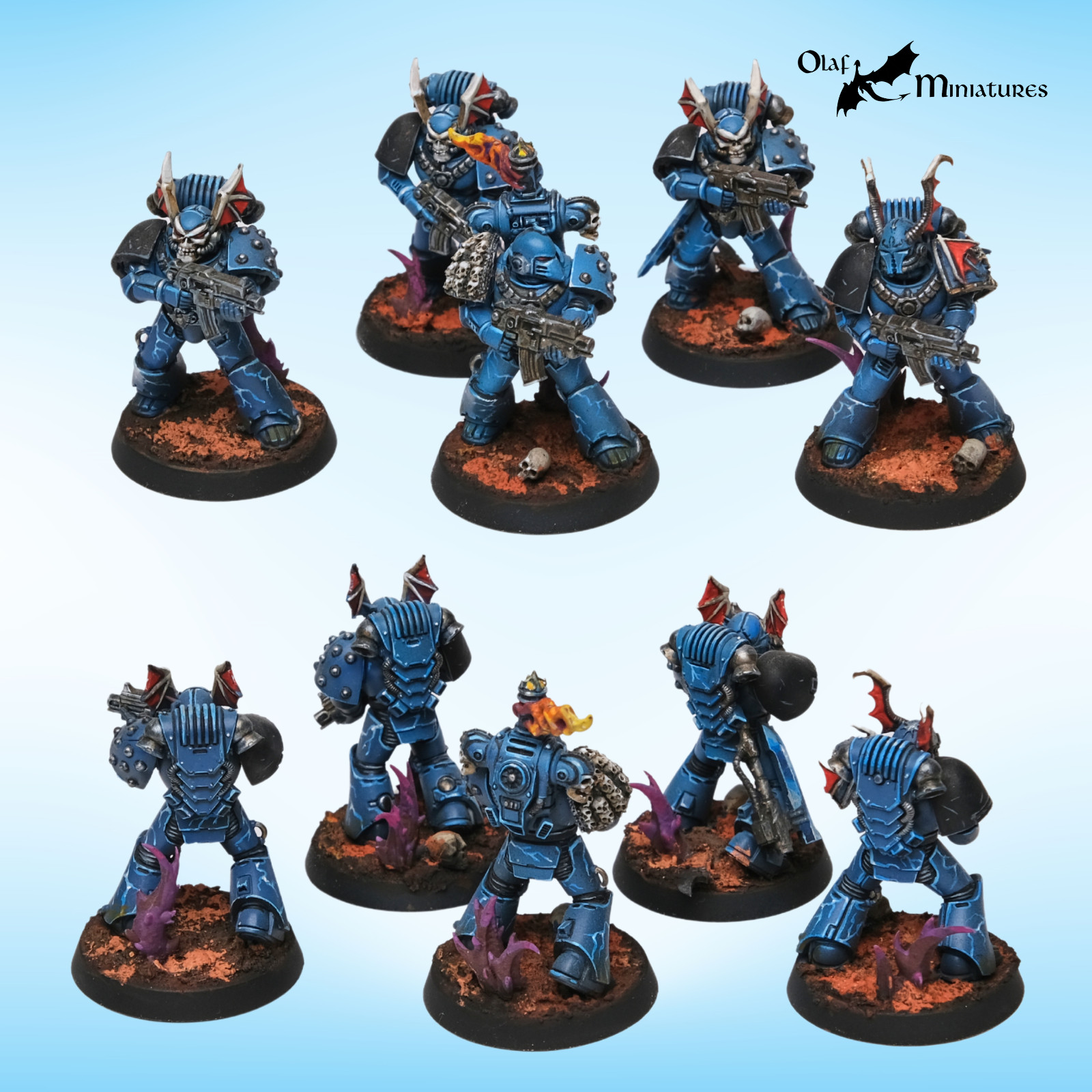 Horus Heresy Night Lords army 30k - highly converted, studio painted