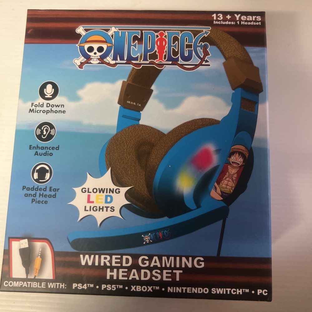 ONE PIECE Wired Gaming Headset LED Multi Compatible Platform