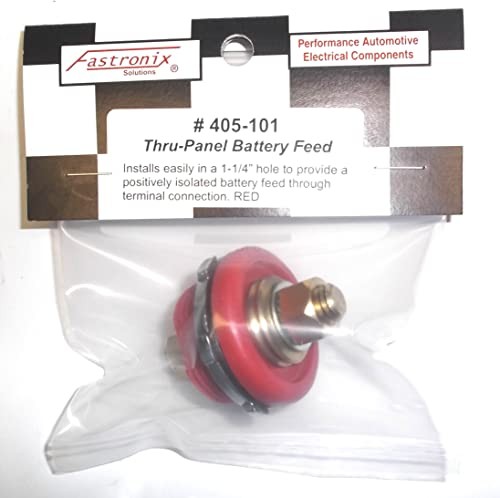 Fastronix Thru Panel Battery Terminal Connector Red