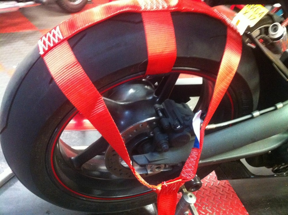 Trackbike Transport Tie Down Wheel Strap Polyester webbing Strap RED BSB