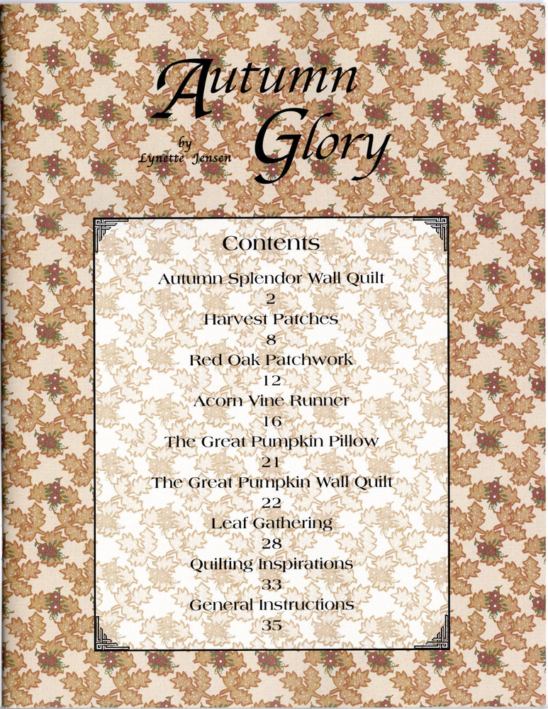"Autumn Glory" ©2000 THIMBLEBERRIES Lynette Jensen Booklet # BK165