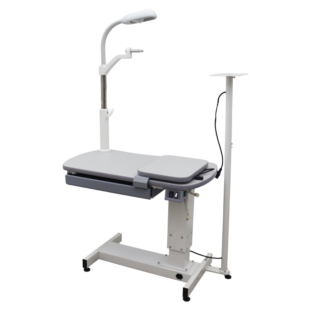 Auto Optometry Ophthalmic Eyeglass Test Table 110V Adjustable w/Vertical Pole