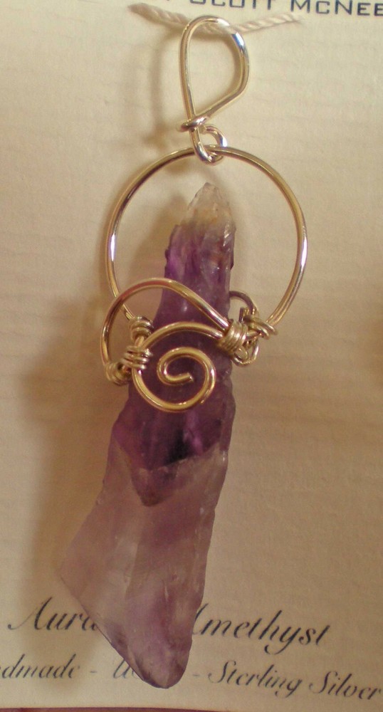Auralite Amethyst Pendant - Sterling Silver j3196