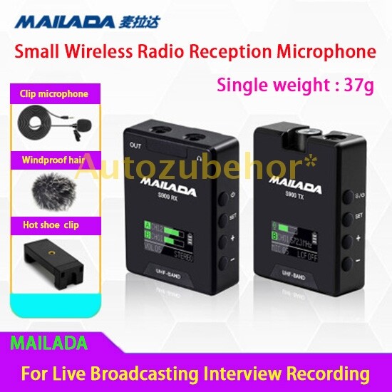 For Live Broadcasting Interview Recording Wireless Radio Reception Microphone