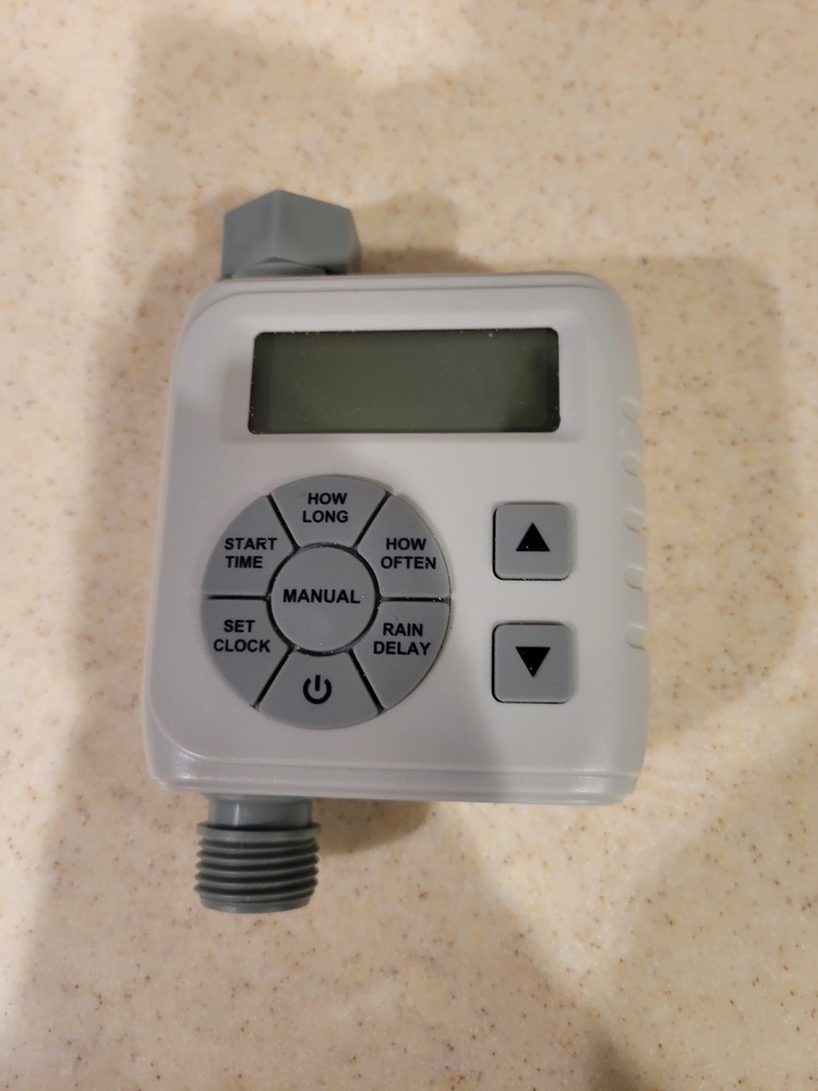 Programmable Sprinkler Timer for Garden Hose. Both Solar & Battery Power. NOB
