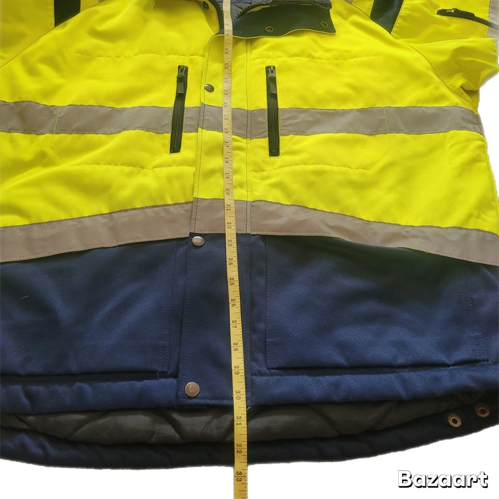 High Visibility Reflective EN471 Lined Jacket Many Pockets Adjustable Wrists 2XL